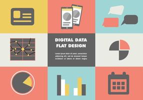 Vector de datos digitales de fondo