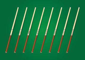 Pool Sticks Vector Collection