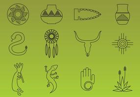 Southwest Thin Line Icon Vectors