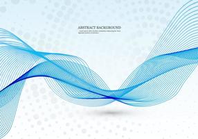 Blue Wave On Dotted Background vector