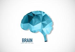 Cerebro humano estilo poligonal