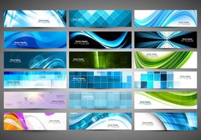 Collection Of Header For Business Card vector