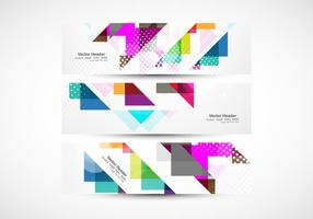 Colorful Triangular Header vector