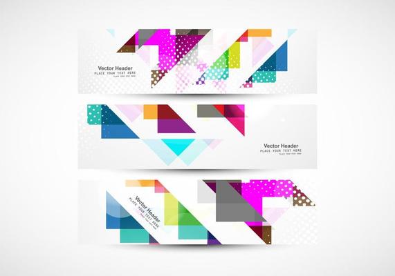 Colorful Triangular Header