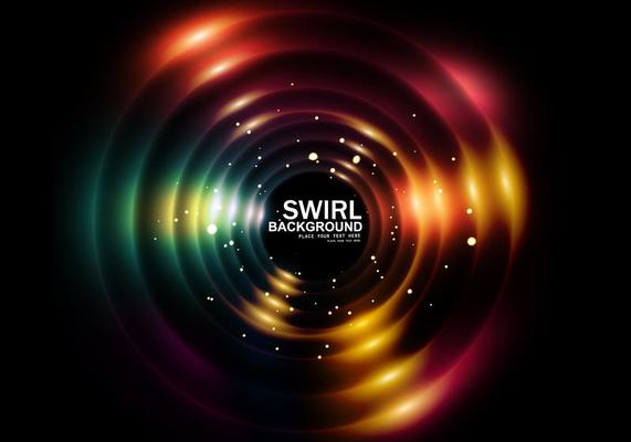 Abstract Circular Colorful Swirl