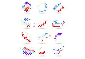 Diseño de semitonos colorido vector