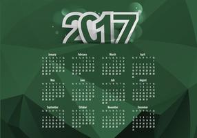 Calendario De 2017 Con Meses Y Fechas vector