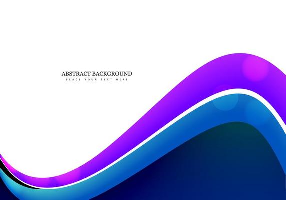 Business Card With Colorful Wave