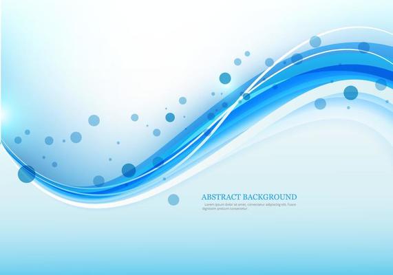 Blue Colored Wave On Abstract Background