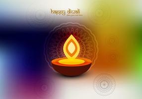 Oil Lamp On Colorful Background vector