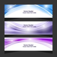 Collection Of Abstract Wave Banner vector