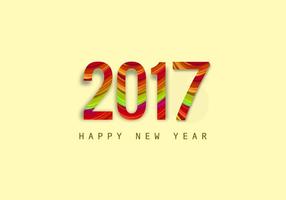 Stylish New Year 2017 Card vector