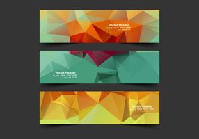 Header With Colorful Polygons vector