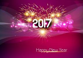 Glowing 2017 New Year Card vector