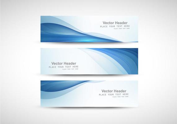Collection Of Header On Grey Background