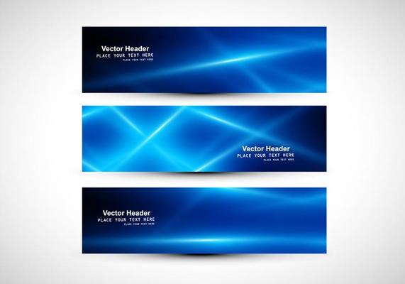 Abstract Blue Colored Header