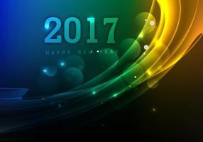 Bellamente diseñado Feliz Año Nuevo 2017 vector