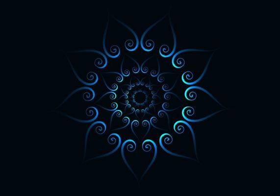 Abstract Blue Concentric Pattern