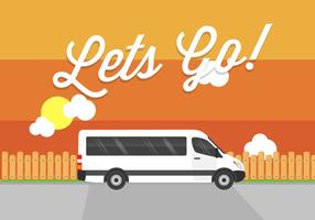 Let's Go Minibus Vector