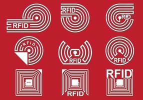 Conjunto de iconos de vector RFID