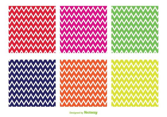 Bright Zig Zag Vector Patterns