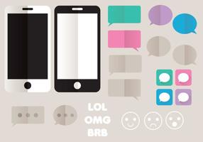 IMessage Estilo Icon Set vector