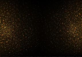 Strass Vector, Gold Glitter Texture On Black Background vector