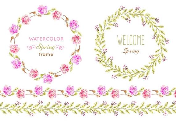 Vector Floral Patter Frames