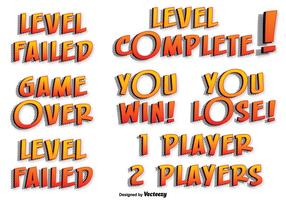 Game Vector Text Labels