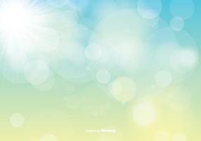 Spring Vector Background with Sunshine