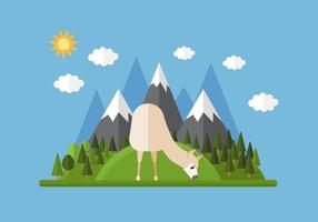 Llama de la montaña del vector