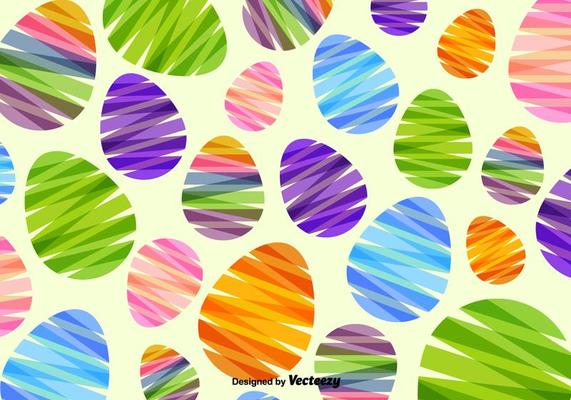 Doodle Easter Eggs Vector Background