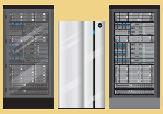 Server Rack Vectors