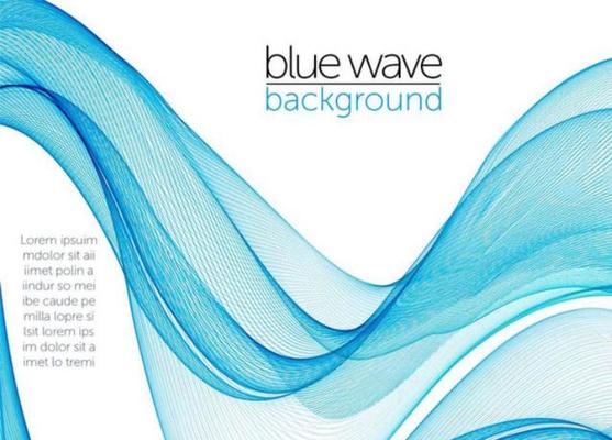 Blue Abstract Swish Wave Vector