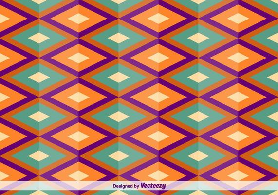 Geometric Square Oriental Vector Pattern