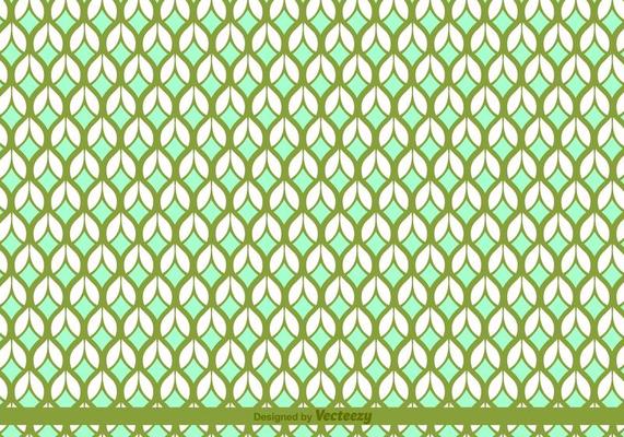 Retro Leaves Vector Pattern