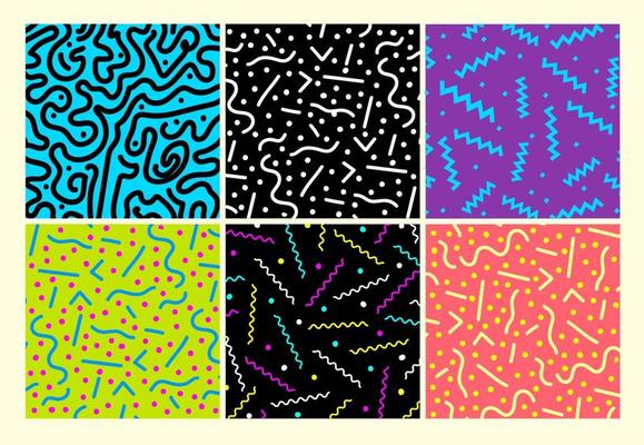 Retro Party Vector Patterns