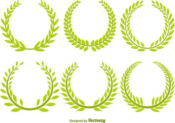 Olive Wreath Vector Set