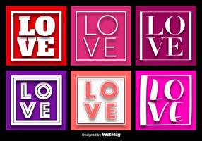 LOVE Word Background Vectors