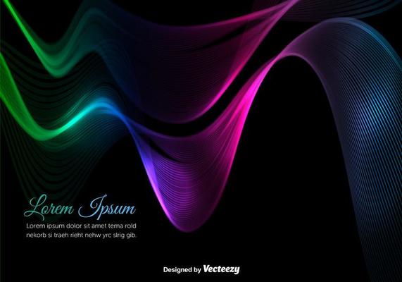 Colorful Abstract Wave Vector