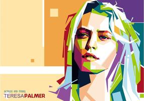 Teresa Palmer Retrato Vector