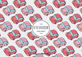 Retro Car Vector Pattern Background 