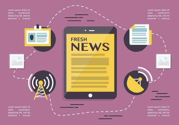 Journalism Press Vector Backround