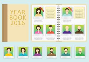 Year Book Vector Template