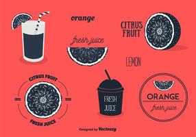 Fruit Labels Set Vector