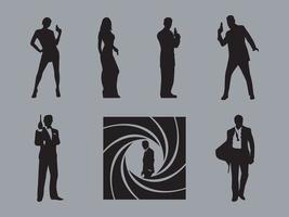 International Spy Silhouette Vectors