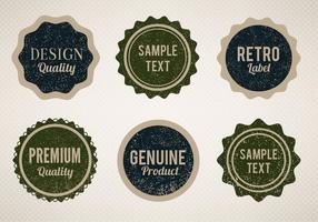 Free Vector Vintage Style Badges With Eroded Grunge 