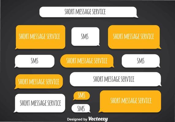 Short Message Service Blank Template Vector
