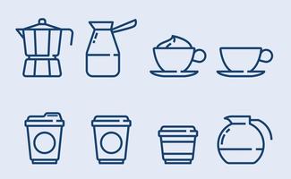 Coffee line icon And things related to coffee, isolated on white  background, vector icon 9205948 Vector Art at Vecteezy