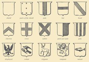 Old Style Drawing Heraldic Vectors